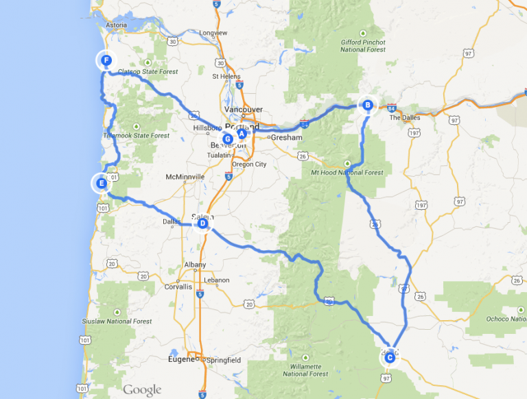 ultimate map – Road Trip Oregon